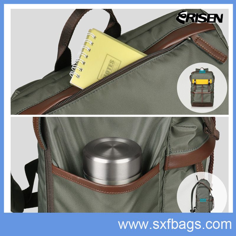 Nylon Waterproof School Laptop Backpack Bag